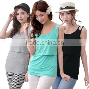 Breathable Breastfeeding Tank Tops for Maternity Nursing thumbnail-1