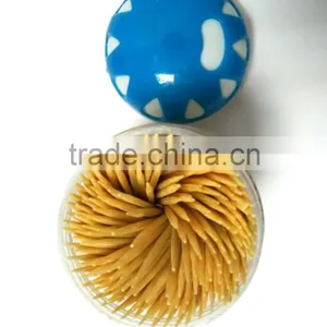 Bamboo Toothpick With Blue Cover Canister thumbnail-2