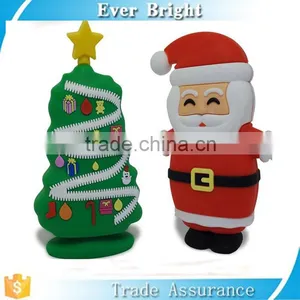 Christmas Tree and Santa Claus Power Bank Cartoon Cute 5200mAh PowerBank USB External Universal Battery Charger thumbnail-1