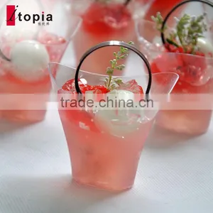 Transparent or Blue Plastic Disposable Dessert Container thumbnail-1