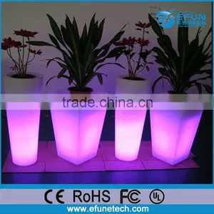 Bar/party/event Decorative Rgb Color Changed Illuminated Solar Led Plastic Plant Pots thumbnail-1