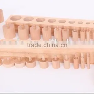 Teaching AIDS Wooden Educational Toys Montessori Cylinders Blocks thumbnail-4