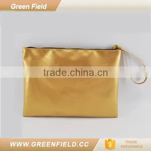 Gold pu Vegan Ladies Handbag Hand Pouch Casual Clutch Bag 2017 thumbnail-1
