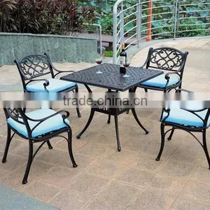 Square Table & KD Chairs Aluminum Balcony Furniture thumbnail-1