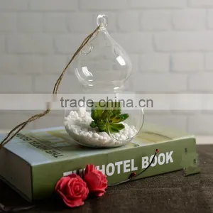 DIY Home Decoration Micro Landscape Calabash Shaped Hanging Clear Glass Terrarium thumbnail-1