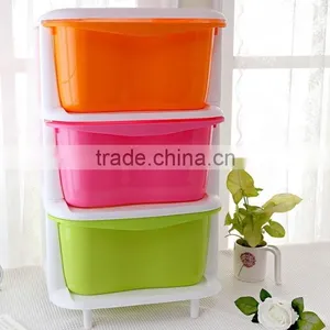3 DRAWER WIDE CART AQUA BLUE TINT STORAGE ORGANIZER NEW thumbnail-2