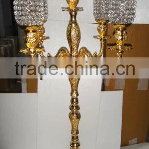 New Arrival Gold Candelabra, New Design Gold Candelabra For Wedding Table, thumbnail-3