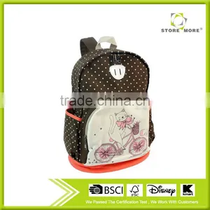 Store More Beautiful Cartoon Print Polka Dot Canvas Casual Daypacks Rucksack thumbnail-1