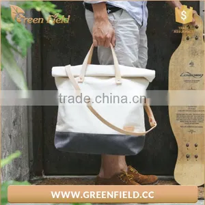 Canvas Tote Bag, White Folded Canvas Simple Tote Bag thumbnail-3