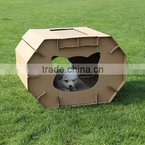 2017 Newest Eco-friendly Paper Material Pet House ,easy Taking and Outdoor Travelling Best Choose thumbnail-4