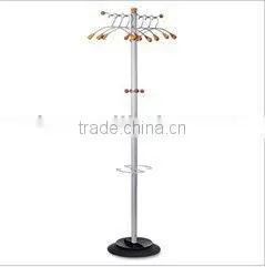 Metal Floor Standing Wavy Coat Hat Bag Rack thumbnail-1