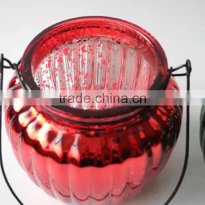 Stained Flagon Home Decoration Glass Jar With Lifing Rope thumbnail-2