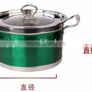 Colorful Stainless Steel Induction Bottom Soup Pot Cooking Pot Set thumbnail-2