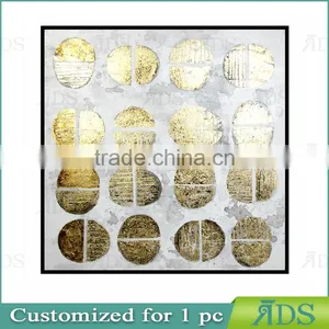 2017 New Design High Quality Gold Foil Wall Painting Gold Leaf Painting thumbnail-1