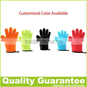 BPA Free Heat Resistant Silicone Oven Mitt Silicone Oven Gloves Silicone Cooking Glove Bbq Grill Glove thumbnail-2
