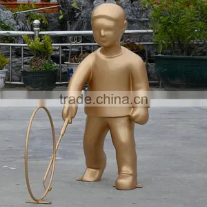 Fiberglass Children Play Sculpture Statue thumbnail-2