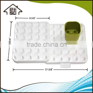 NBRSC Adjustable Plastic Dish Plate Drying Rack Kitchen Drainer Draining Holder Storage Tray thumbnail-6