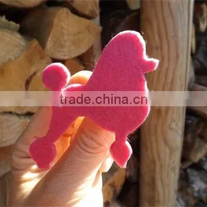 Hot Sell Large Poodle in Black or Pink Felt Made in China thumbnail-1