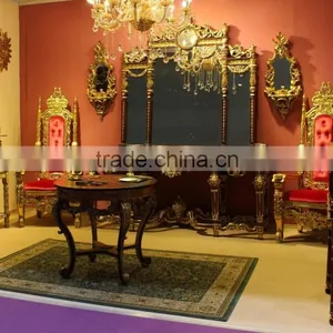 Egyptian French Reproduction Furniture Entrance Hall Tables With Mirror thumbnail-6