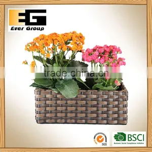 Rectangle PE/Plastic Rattan Outdoor Flower Pot thumbnail-5
