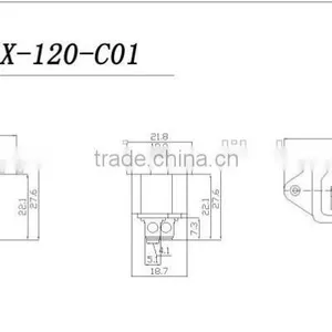 AC Power Plug With Hole Industrial Word Socket BX-120-C01 Male Seat With Ear Plum Seat thumbnail-2