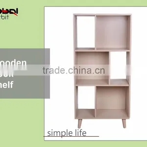 New Design Furniture Storage Wood Bookcase Wooden Book Shelf thumbnail-1