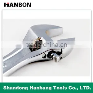 Chrome Plated Adjustable Wrench With All Wrench Sizes thumbnail-5
