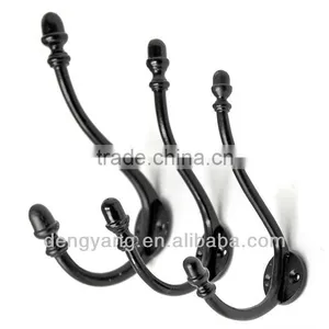 Black Finish Hat and Coat Hook thumbnail-1