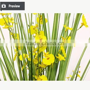 110 / 140 / 170 cm Nature Look Artificial Potted Grass Onion Grass With Oncidium Flower Fake Grass Pots Plant thumbnail-3