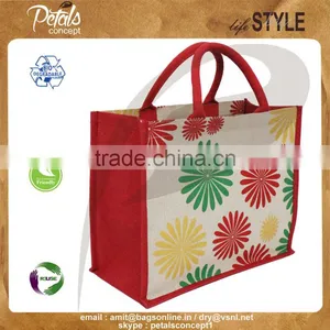 PP Laminated Juco Tote Bag With Padded Rope Handle thumbnail-2