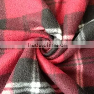 Good Quality Red Check Polar Fleece Fabric thumbnail-5