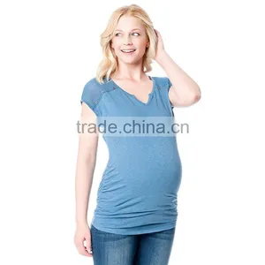 Factory Price Maternity Wear High Fashion Wholesale Blank Maternity t Shirts thumbnail-1