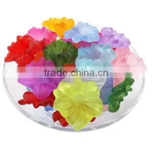 Wholesale Custom Matte Petal Acrylic Beads Cheap Matte Petal Plastic Beads for Diy Jewelry Accessories thumbnail-5