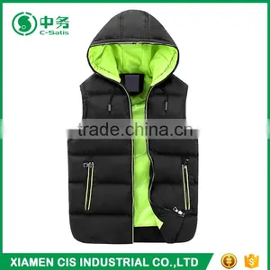 Morden Fashion Korean Style Zip Up Youth Mens Winter Duck Down Vest for Sale thumbnail-1