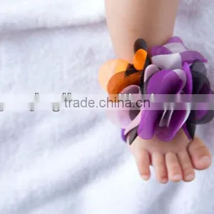 Newest Baby Barefoot Sandals Foot Flower Infant Kids Foot Wear Sandals Walker Shoes Barefoot Sandals thumbnail-1