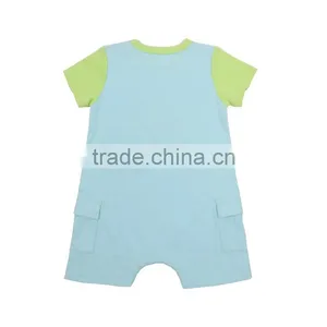 Summer Cool Baby Organic Romper Short Sleeve Kids Knitted Romper thumbnail-2