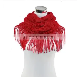New Fashion Womens Long Hollow Out Tube Knitted Crochet Scarf Satin 8062 thumbnail-3