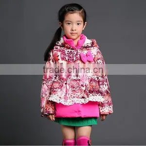 2016 Korean Style Frozen Girls Coat Winter Cotton Coat for Kids Mix Color Coat for Children thumbnail-2