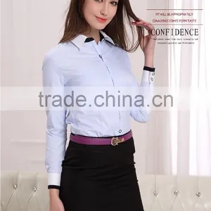 Latest Design For Women With Long Sleeved Business Shirt,ladies Blouse (DSHL018) thumbnail-1