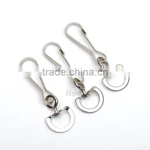14mm Metal Iron Swivel Clasps Snap Two Hooks Rings Key Hooks DIY Key Chain Ring Nickle Color HK-015 thumbnail-2