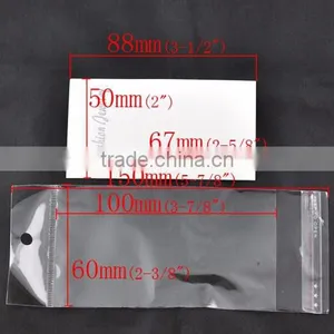 White Ear Hooks Earring Display Cards(with "Fashion Jewelry" Print) W/Self Adhesive Bags thumbnail-3