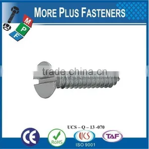 Made in Taiwan ISO 1482c BS 4174 Slotted Countersunk Head Tapping Screws thumbnail-1