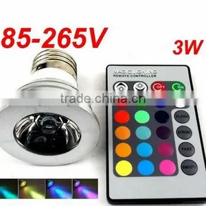 3W RGB Led Spot Light MR16, E27 Led Lamp thumbnail-1