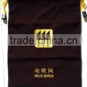 Hotel Hair Dryer Velvet Bag With Embroidery Logo thumbnail-2