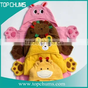 2015 New Product 100% Cotton Carton Hooded Baby Towel for Home thumbnail-1