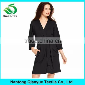 Fancy Cheap Womens Modal Black Bridal Bath Spa Robes thumbnail-1
