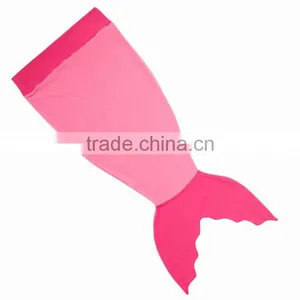 Fashion Contrast Colors Fleece Shark Tail Sleeping Bags for Toddlers thumbnail-3