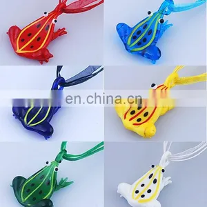 Lampwork Glass Frog Pendant Necklace CTN1108-9 thumbnail-1