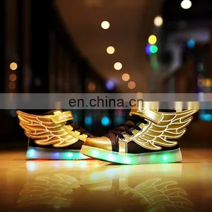 Wholesale Hot Led Light up Kids Shoes Children Kids Led Shoes USB Rechargeable LED Luminous Light Shoes Sneakers for Kids thumbnail-3