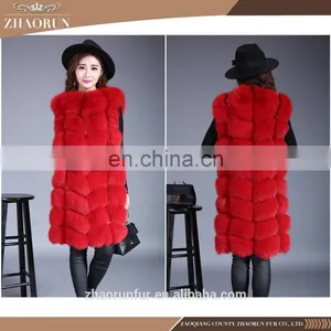 Plus Size Real Fox Fur Vest and Fur Coat With Multiple Color thumbnail-4